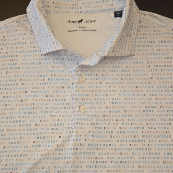Horn Legend Other - Horn Legend Lg Bamboo Charcoal Luxury Golf Polo Elevated Comfort Bougie Casual